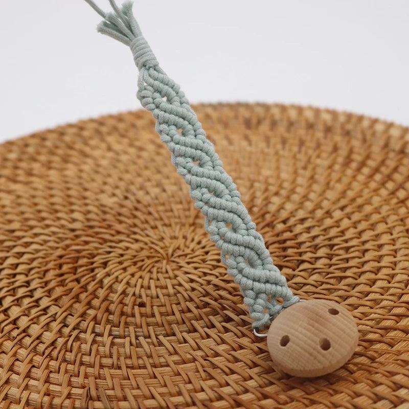 Kidslands® – Attache-Tétine Macramé en Coton | Fait Main, Chic & Naturelle