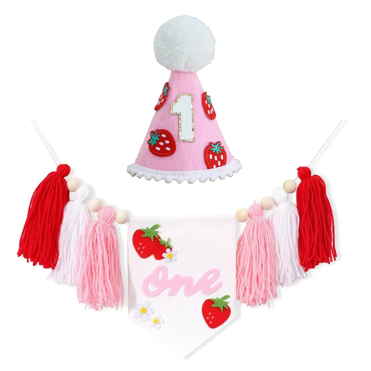 Kidslands® | Kit décoration - Guirlande “1st Birthday” + Couronne - Bohème – Déco Chaise Haute & Chambre Bébé