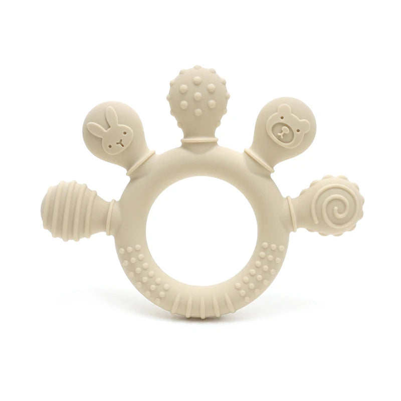Kidslands® | Anneau de dentition bébé en silicone alimentaire – Sans BPA