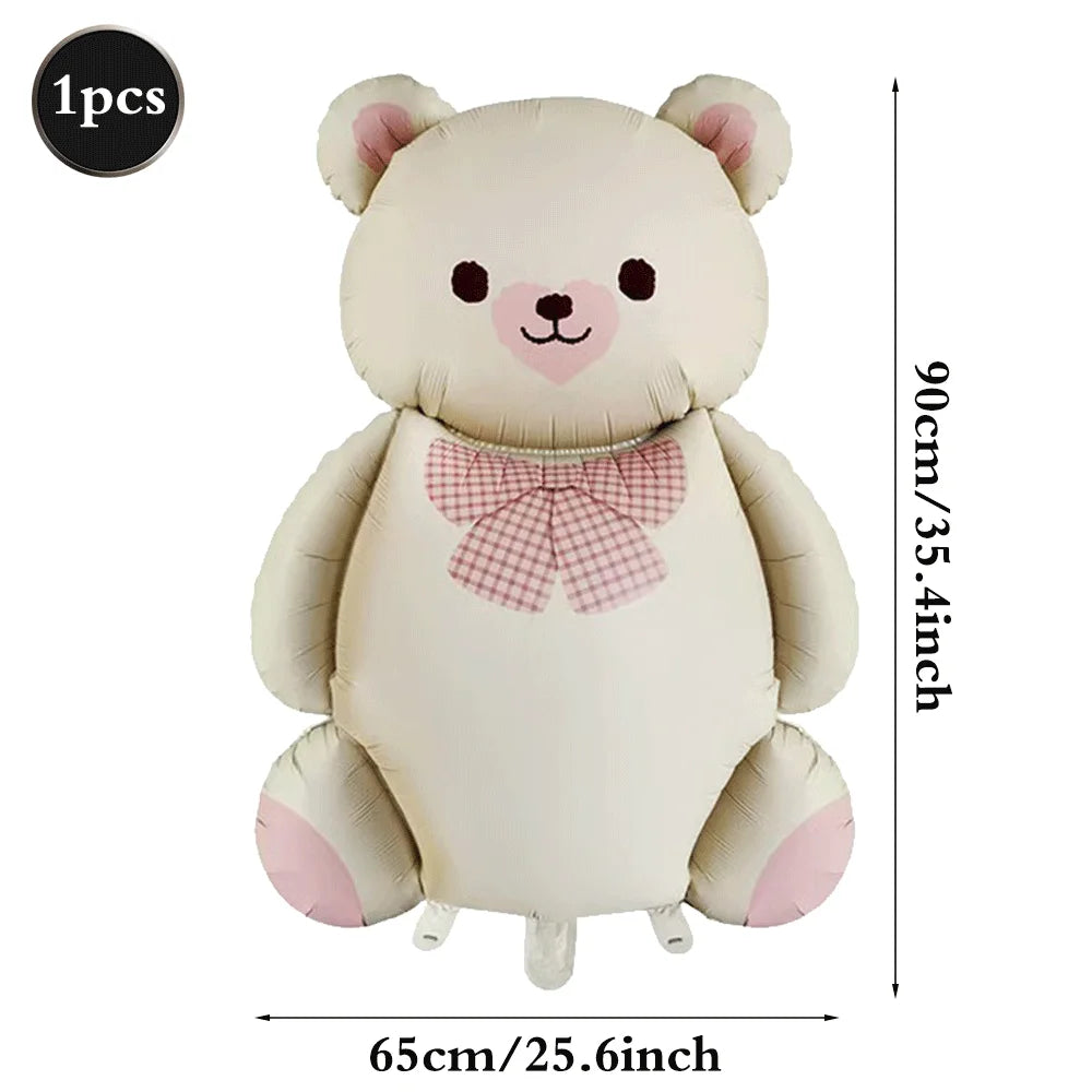 Kidslands® | Ballon Ourson Brun en Aluminium – Déco Baby Shower & Anniversaire - 3 modèles