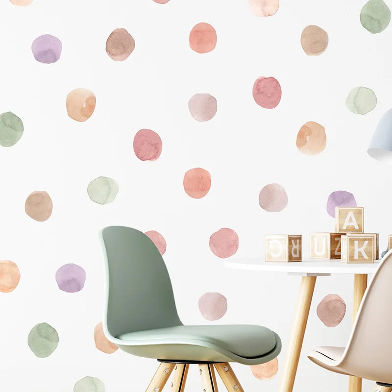 Kidslands® | Stickers Muraux Bohèmes à Pois – Déco DIY Chambre Bébé & Enfant | Autocollants Adhésifs Faciles à Poser