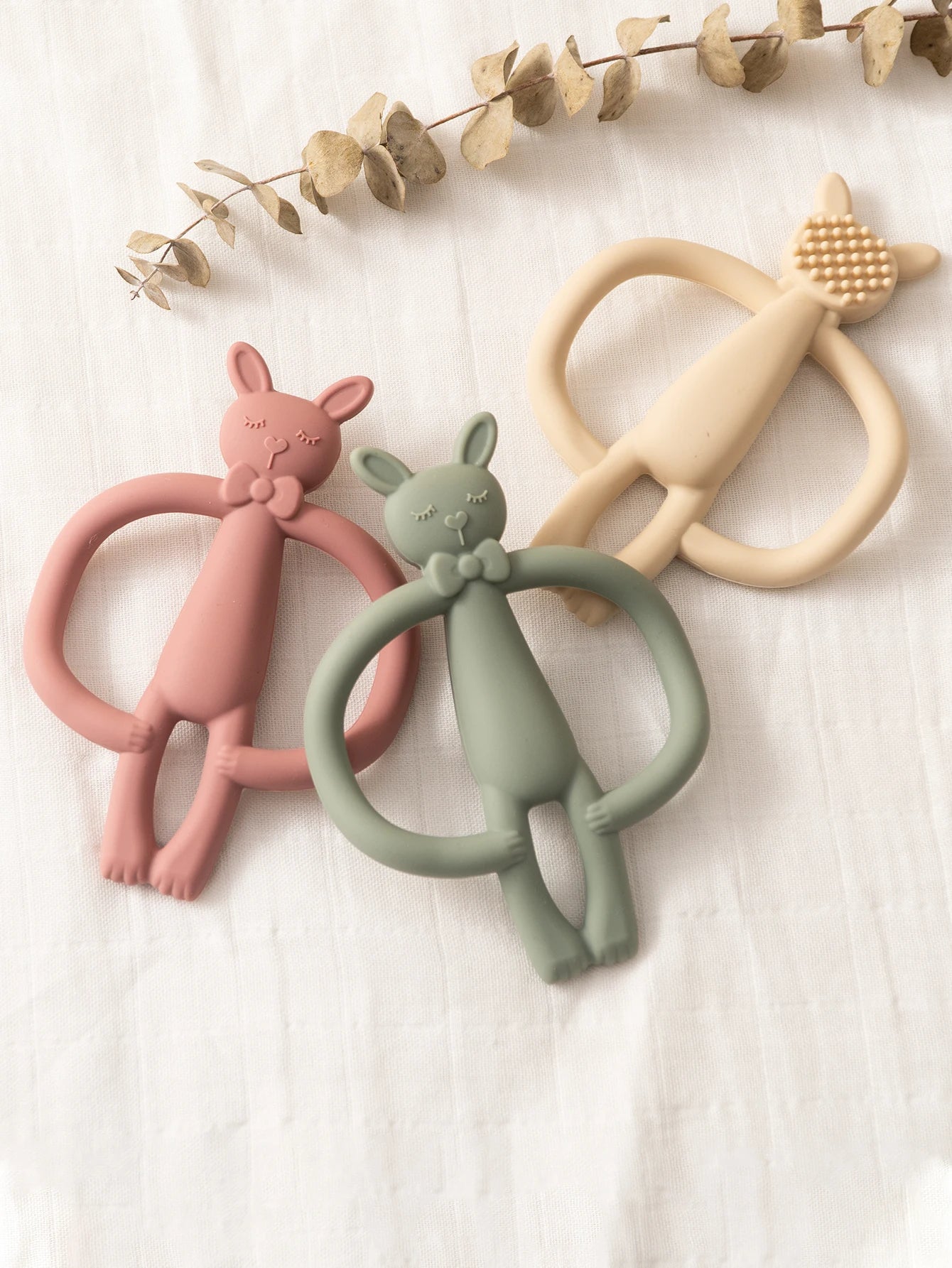 Kidslands® | Anneau de Dentition Silicone Bébé en Forme de Lapin – Sans BPA