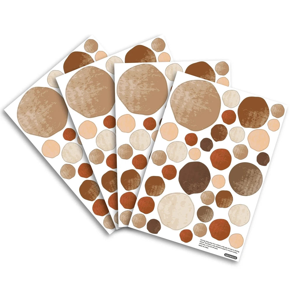 Kidslands® | Stickers Muraux 140 Pois Bohèmes – Décoration Murale Enfant & Bébé Amovible