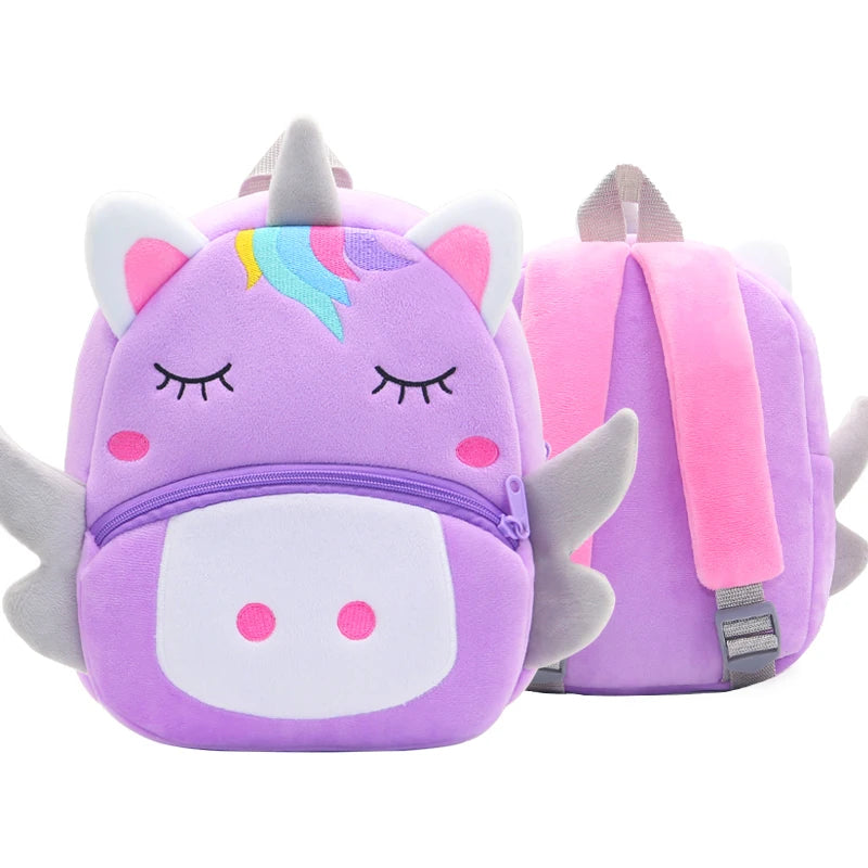 Kidslands® - Sac à Dos Enfant Peluche Animal – Sac Crèche & Maternelle Mixte Doux et Coloré