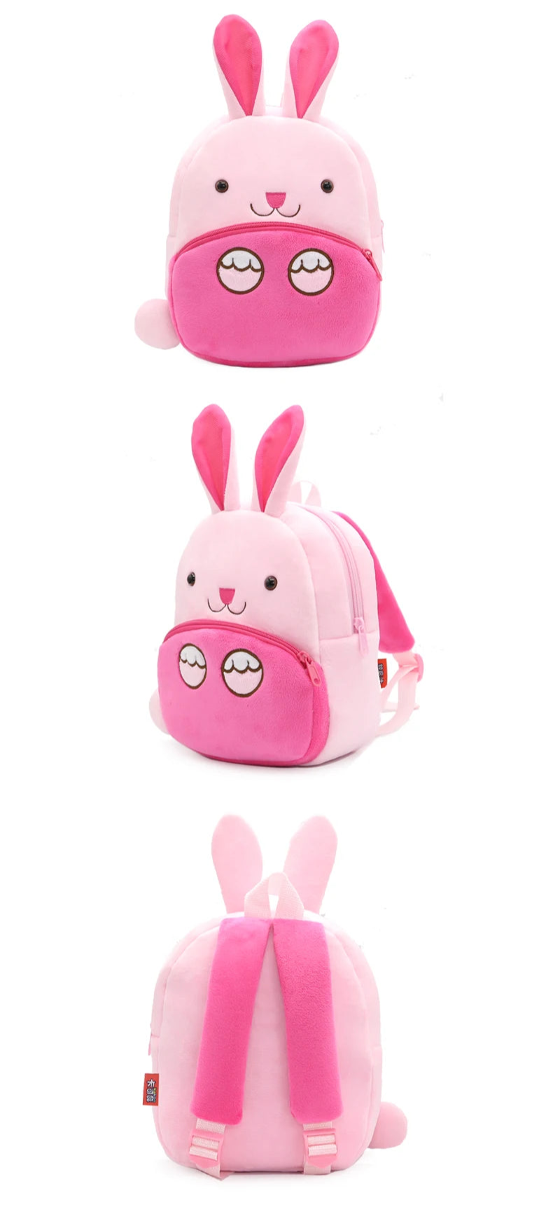 Kidslands® - Sac à Dos Enfant Peluche Animal – Sac Crèche & Maternelle Mixte Doux et Coloré