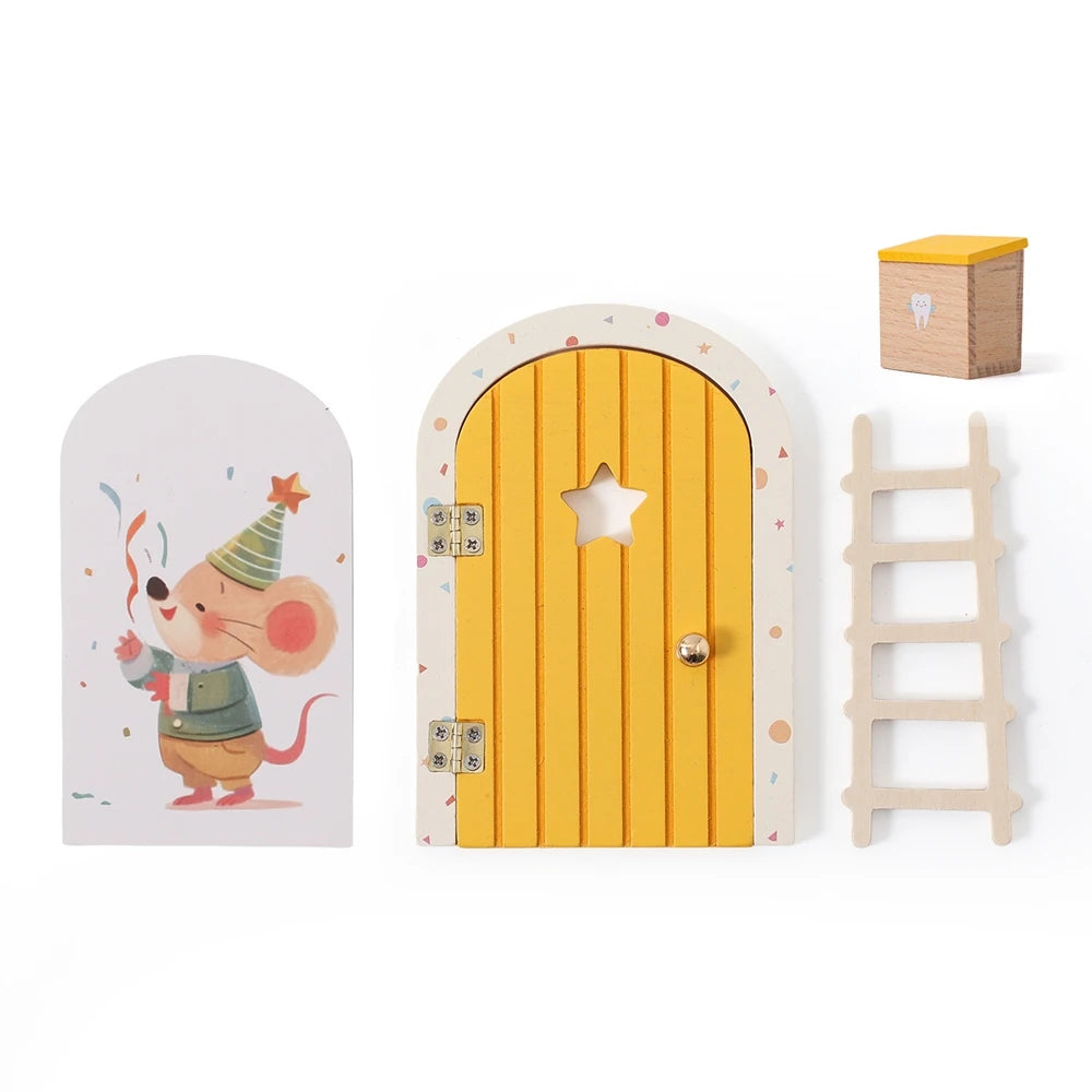 Kidslands® – Mini Porte Souris en Bois | Décoration Murale Poétique pour Chambre enfant
