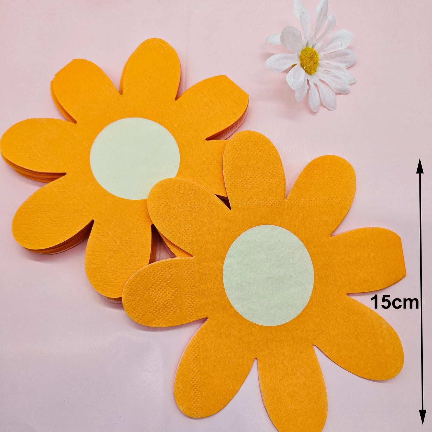 Kidslands® - Serviettes en Papier Marguerite 20 à 60pcs – Décoration Anniversaire, Baby Shower & Fêtes Bohèmes