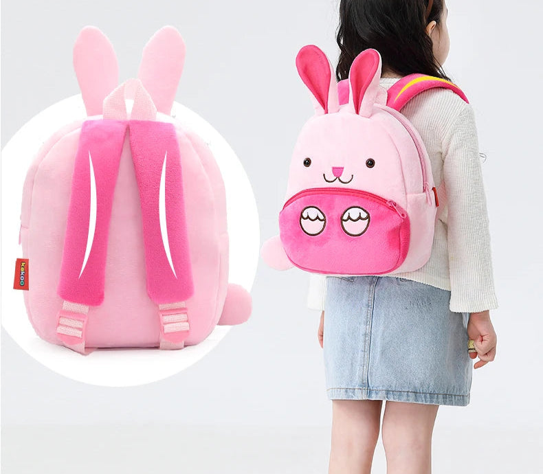 Kidslands® - Sac à Dos Enfant Peluche Animal – Sac Crèche & Maternelle Mixte Doux et Coloré