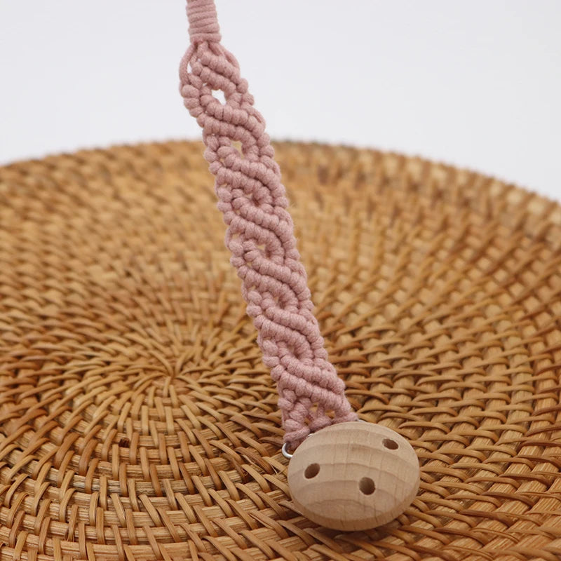 Kidslands® – Attache-Tétine Macramé en Coton | Fait Main, Chic & Naturelle