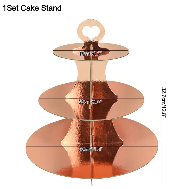 Kidslands® - Set Vaisselle Jetable Rose Gold | Anniversaire Enfant - Baby shower & Gender Reveal