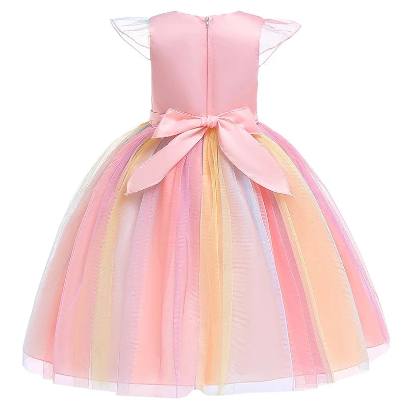 Kidslands® | Robe Tutu Licorne Fille - Robe Princesse Déguisement - Anniversaire, Carnaval, Fête