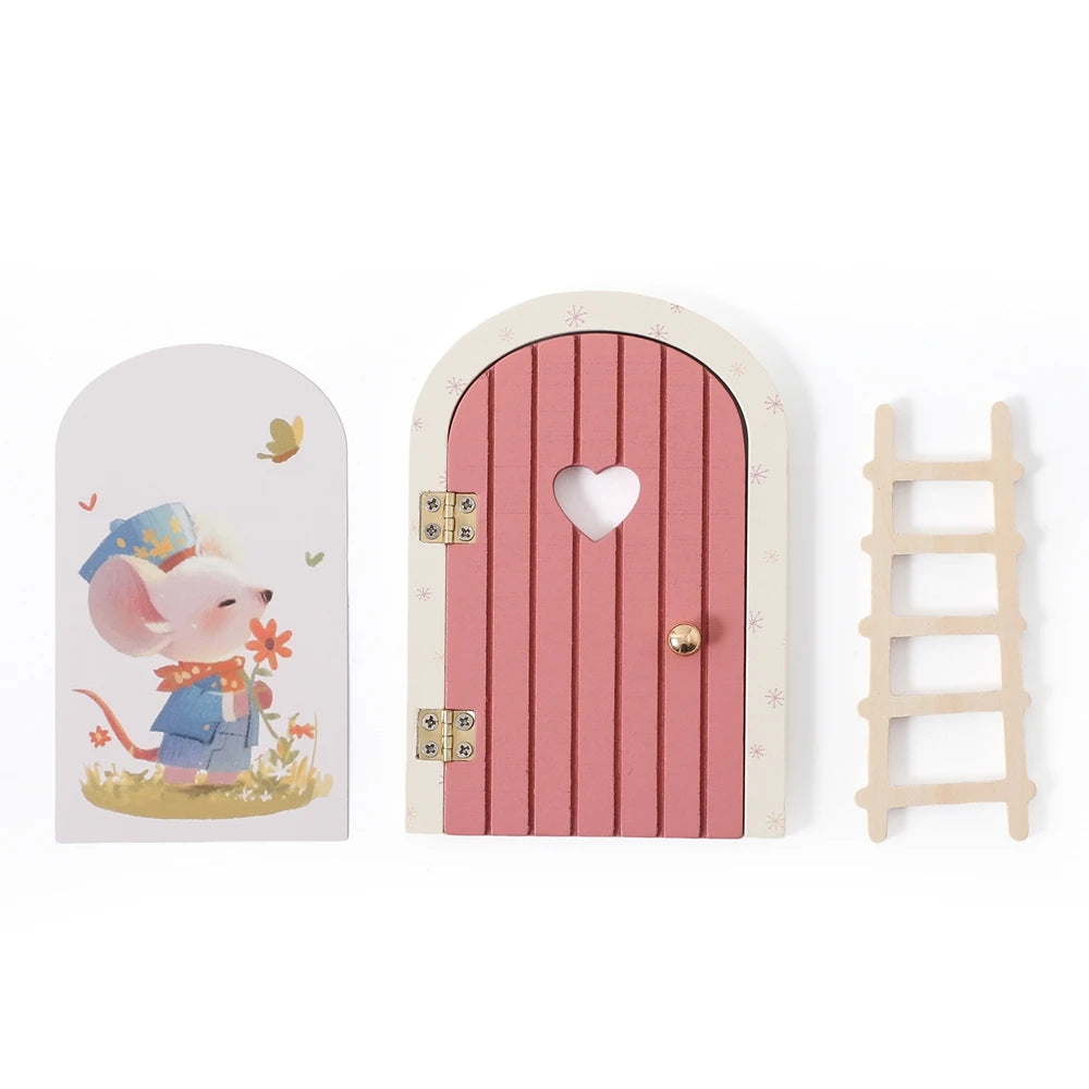 Kidslands® – Mini Porte Souris en Bois | Décoration Murale Poétique pour Chambre enfant
