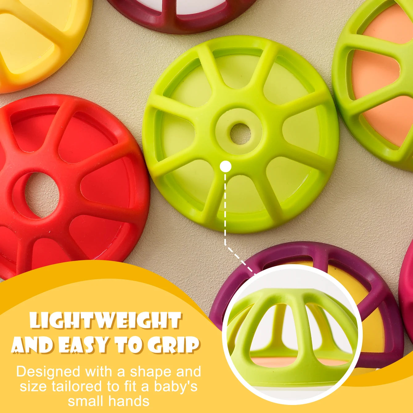 Kidslands® | Jouet de Dentition Bébé en Silicone - Forme Fruits & Légumes - Sans BPA
