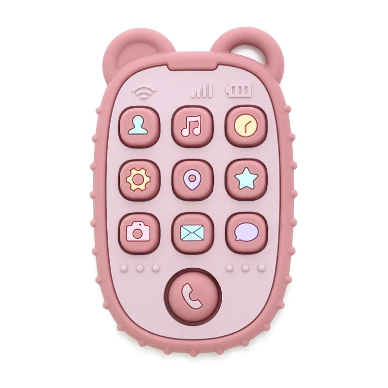 Kidslands® | Jouet de Dentition Bébé Forme Téléphone – Touches Pop-It - Silicone Souple sans BPA