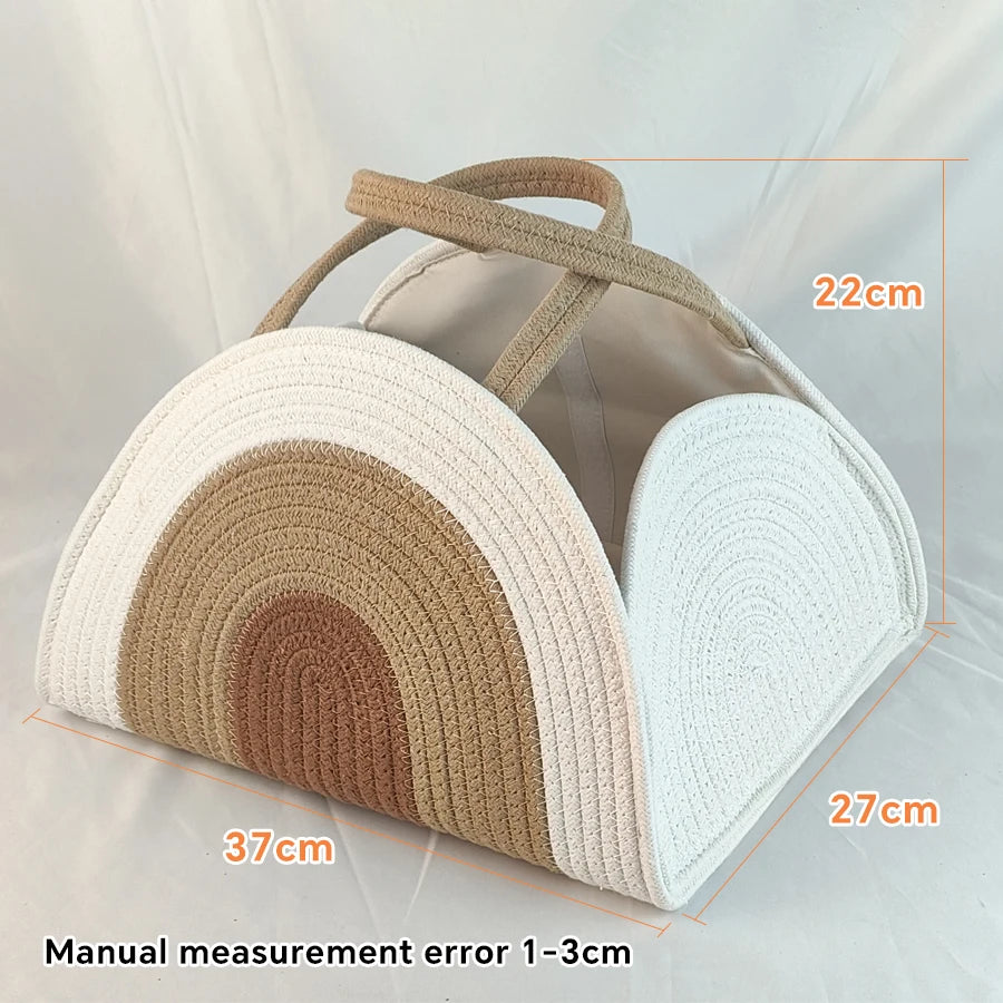 Kidslands® | Panier de Rangement Portable Bébé avec Poignées – Organisateur Pour Couches, Jouets & Accessoires