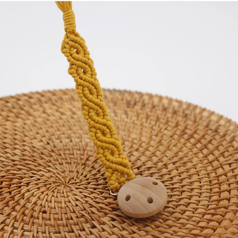 Kidslands® – Attache-Tétine Macramé en Coton | Fait Main, Chic & Naturelle