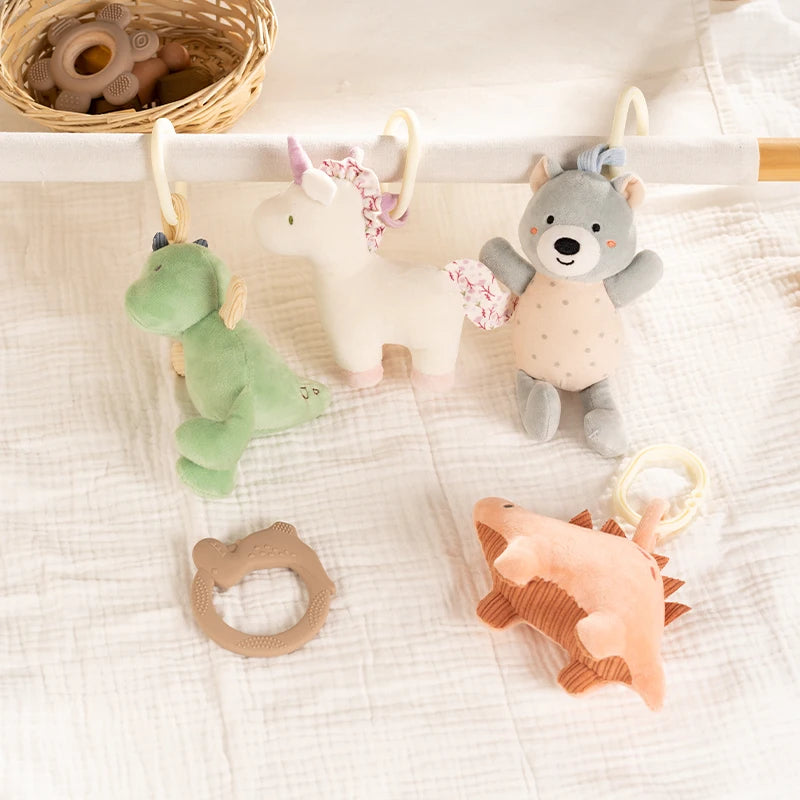 Kidslands® | Jouet suspendu d’éveil bébé – Hochet animal doux à accrocher