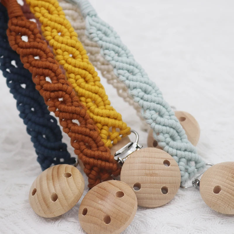 Kidslands® – Attache-Tétine Macramé en Coton | Fait Main, Chic & Naturelle