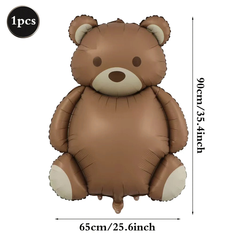 Kidslands® | Ballon Ourson Brun en Aluminium – Déco Baby Shower & Anniversaire - 3 modèles
