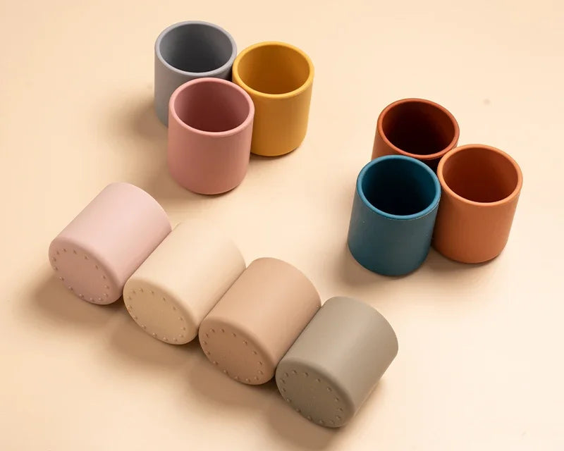 Kidslands® | Tasse d’apprentissage bébé en silicone – 180 ml – Souple & sans BPA