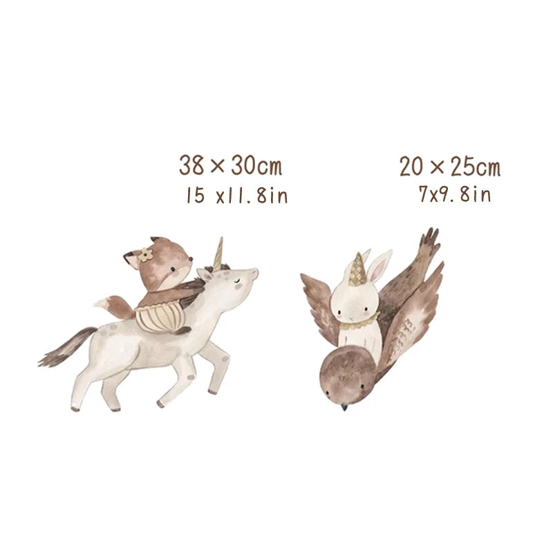 Kidslands® – Stickers Muraux Animaux & maisons | Décor Vinyle Autocollant pour Chambre Bébé & Enfant