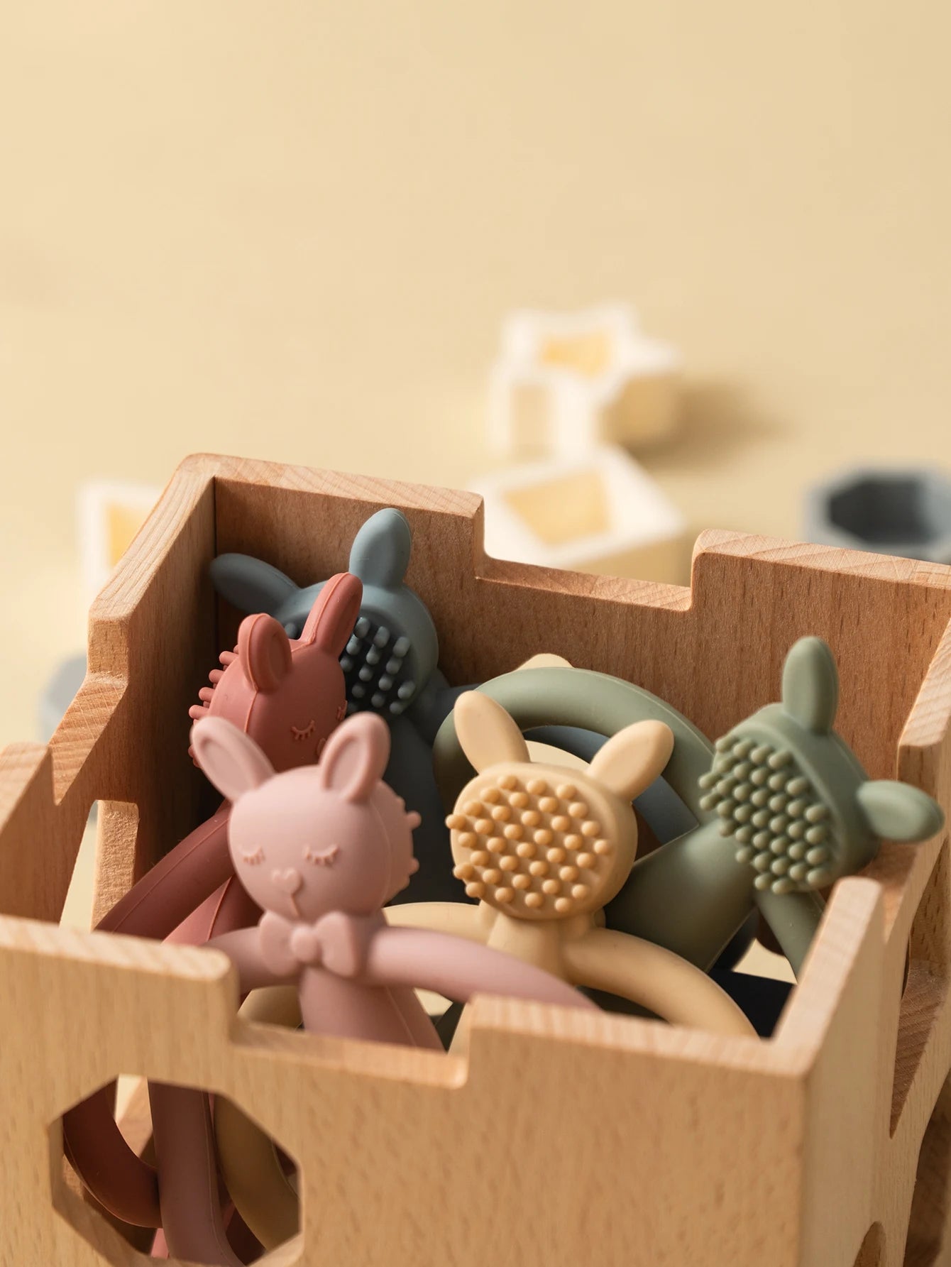 Kidslands® | Anneau de Dentition Silicone Bébé en Forme de Lapin – Sans BPA