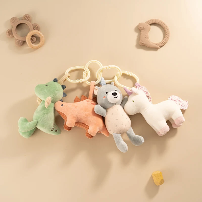 Kidslands® | Jouet suspendu d’éveil bébé – Hochet animal doux à accrocher