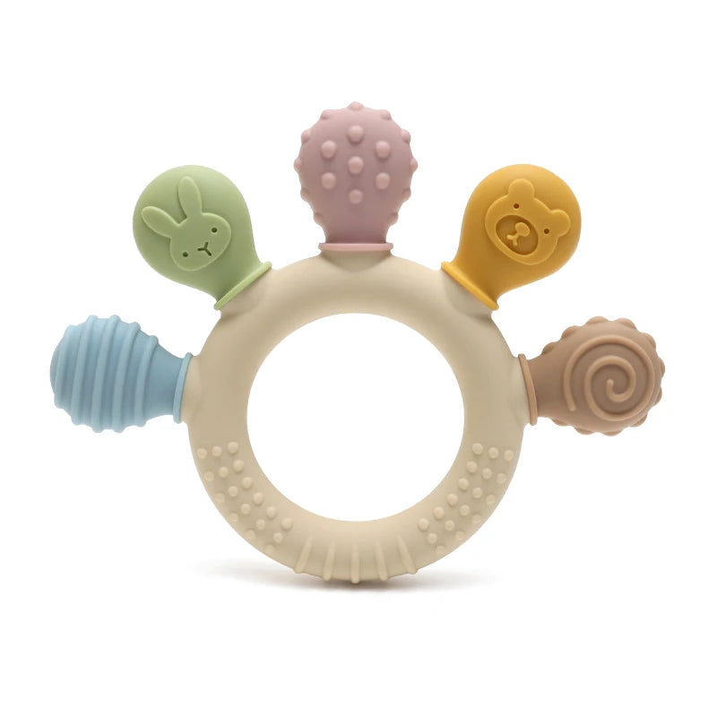 Kidslands® | Anneau de dentition bébé en silicone alimentaire – Sans BPA