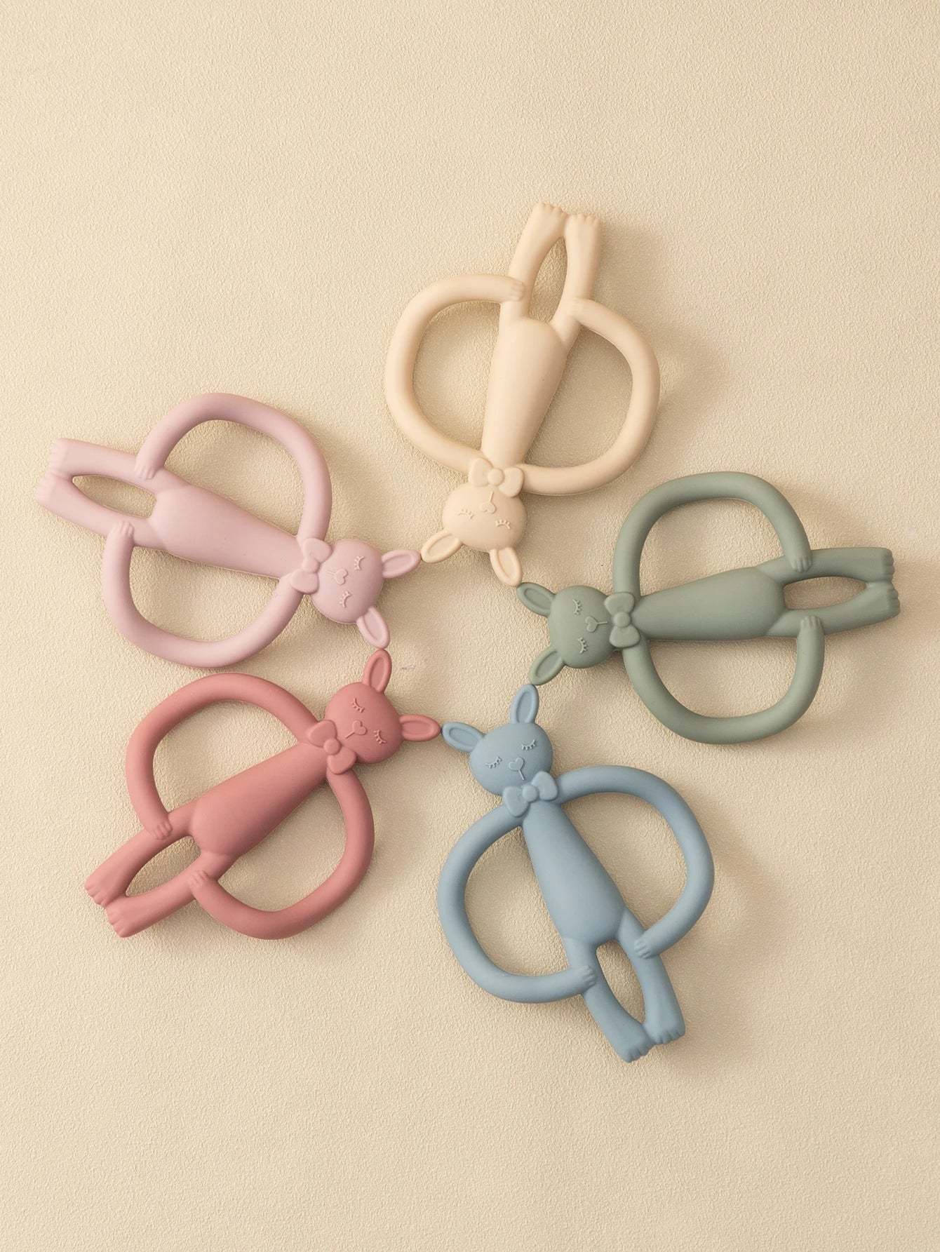 Kidslands® | Anneau de Dentition Silicone Bébé en Forme de Lapin – Sans BPA