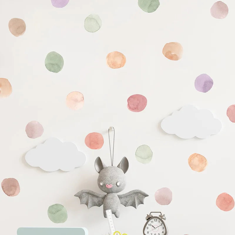Kidslands® | Stickers Muraux Bohèmes à Pois – Déco DIY Chambre Bébé & Enfant | Autocollants Adhésifs Faciles à Poser