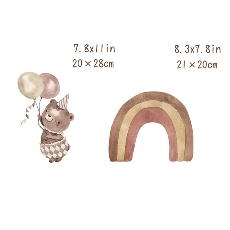 Kidslands® – Stickers Muraux Animaux & maisons | Décor Vinyle Autocollant pour Chambre Bébé & Enfant