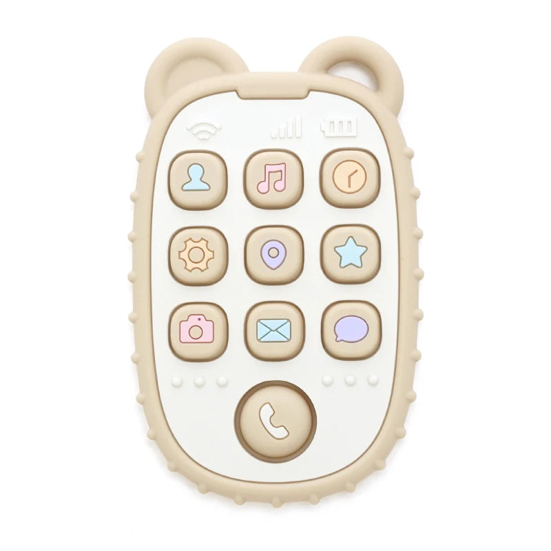Kidslands® | Jouet de Dentition Bébé Forme Téléphone – Touches Pop-It - Silicone Souple sans BPA