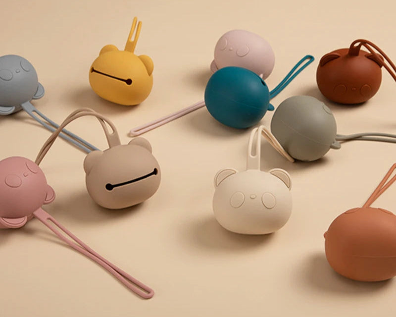 Kidslands® | Boîte porte-tétine en silicone alimentaire – Nomade & sans BPA