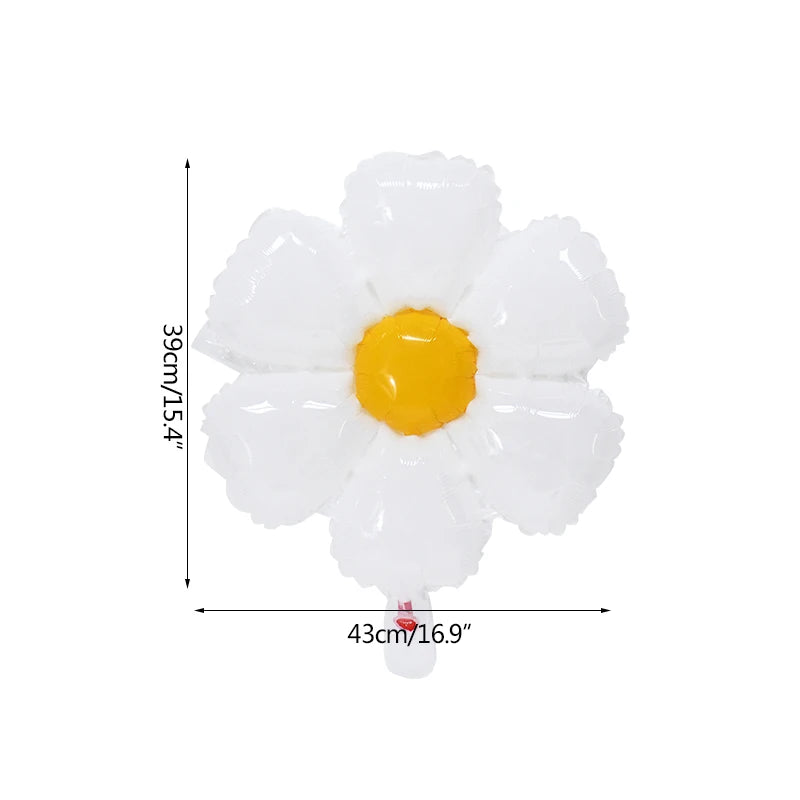 Kidslands® - Ballon Marguerite + Chiffre 100cm – Set Ballons Anniversaire Enfant, Déco Florale Pastel