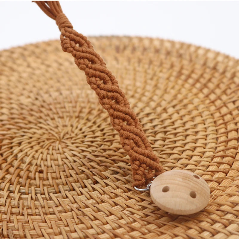 Kidslands® – Attache-Tétine Macramé en Coton | Fait Main, Chic & Naturelle