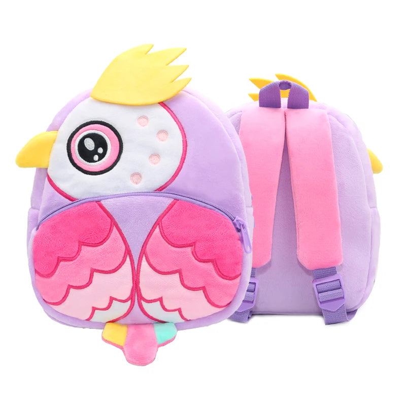 Kidslands® - Sac à Dos Enfant Peluche Animal – Sac Crèche & Maternelle Mixte Doux et Coloré