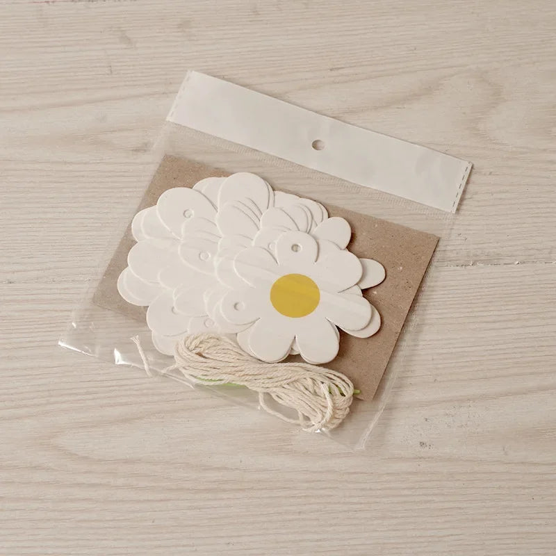 Kidslands® - Guirlande Fleurs Marguerites – Déco Anniversaire, Baby shower & Baptême