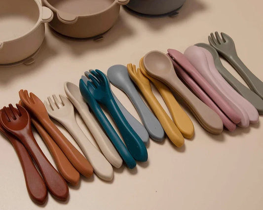 Kidslands® | 2-Piece Silicone Baby Cutlery Set – BPA Free