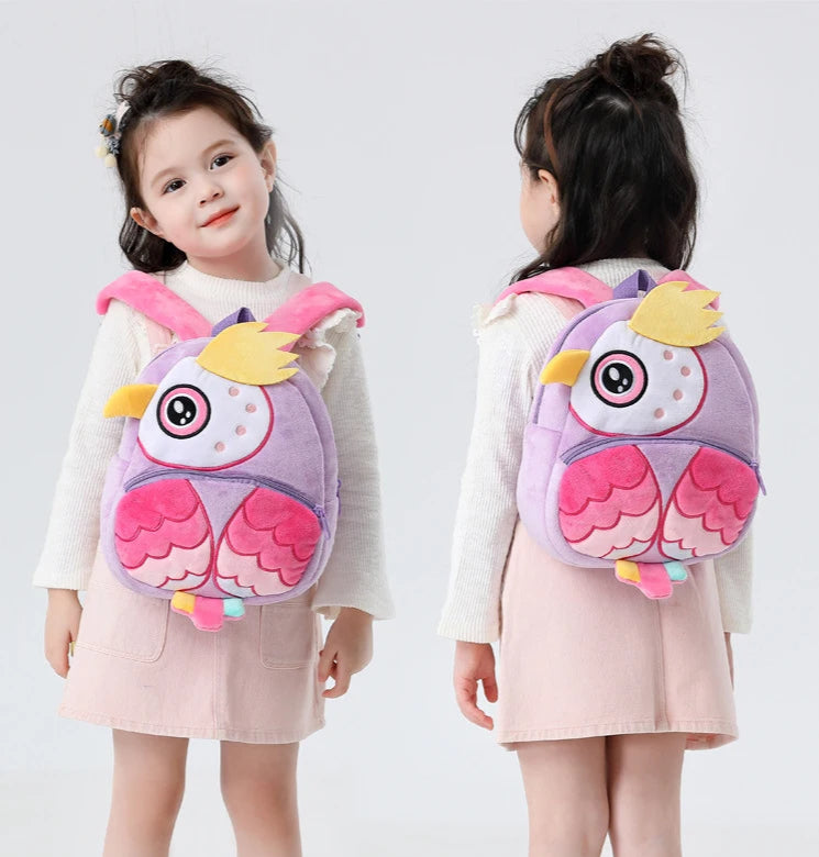 Kidslands® - Sac à Dos Enfant Peluche Animal – Sac Crèche & Maternelle Mixte Doux et Coloré