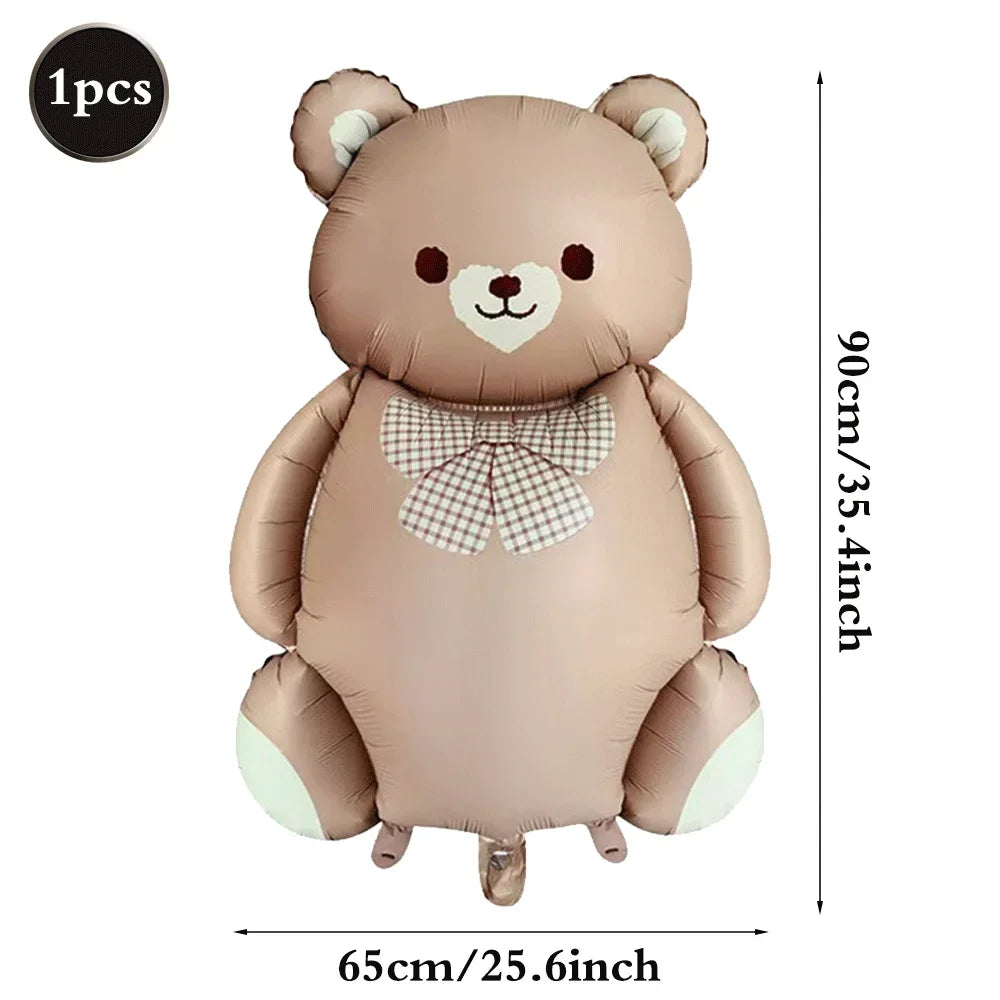 Kidslands® | Ballon Ourson Brun en Aluminium – Déco Baby Shower & Anniversaire - 3 modèles