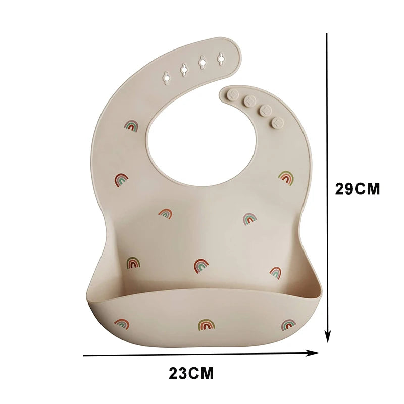 Kidslands® | Bavoir bébé en silicone souple – Minimaliste