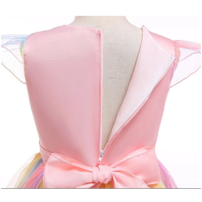 Kidslands® | Robe Tutu Licorne Fille - Robe Princesse Déguisement - Anniversaire, Carnaval, Fête