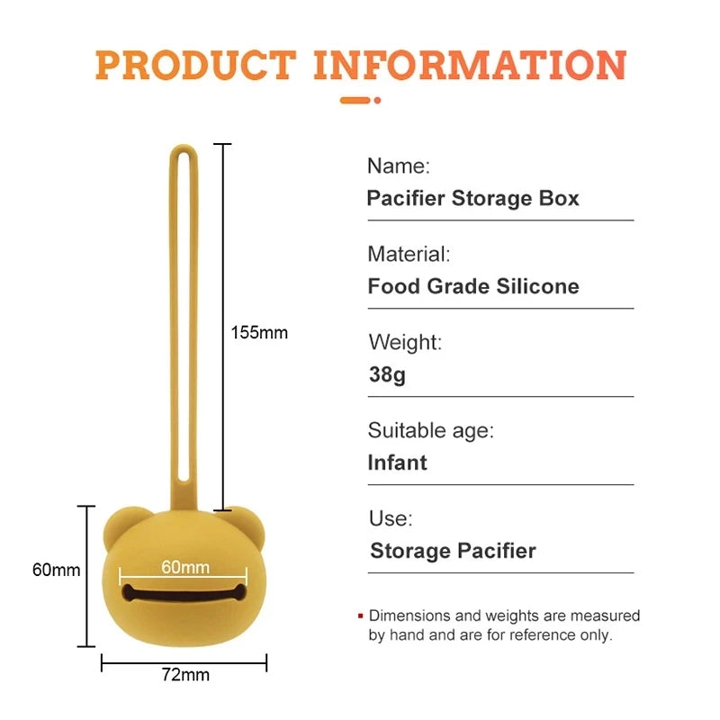 Kidslands® | Boîte porte-tétine en silicone alimentaire – Nomade & sans BPA