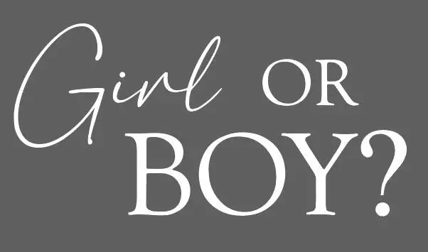 Kidslands® – Sticker “Girl or Boy?” pour Baby Shower | Déco Texte pour Miroir, Tableau ou Entrée Gender Reveal