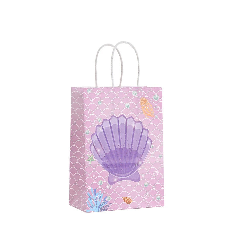 Kidslands® | Lot de 12 Sacs Cadeaux Thème Océan – Animaux Marins & Sirène - Anniversaires, Fêtes