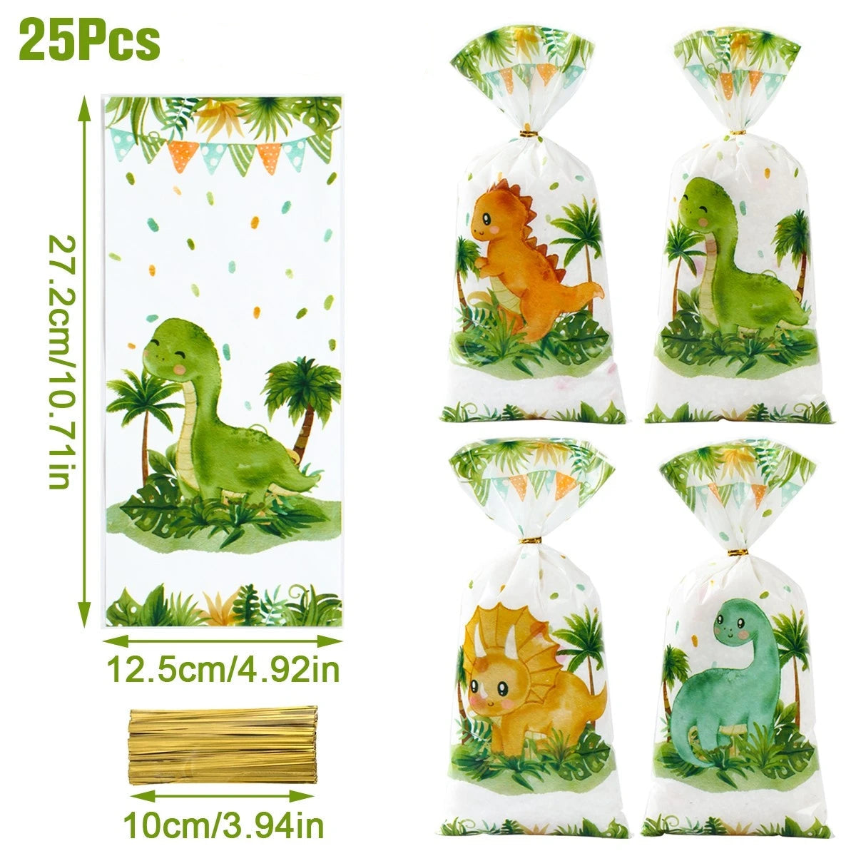 Kidslands® | Kit Vaisselle Jetable Thème Dinosaure - Anniversaire enfants - Cupcakes Dino Party