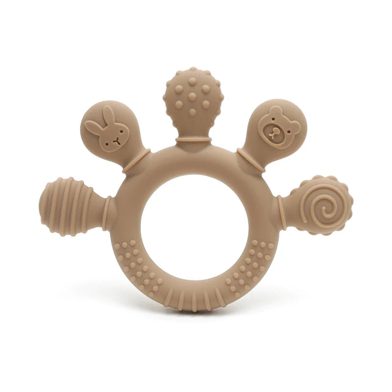 Kidslands® | Anneau de dentition bébé en silicone alimentaire – Sans BPA