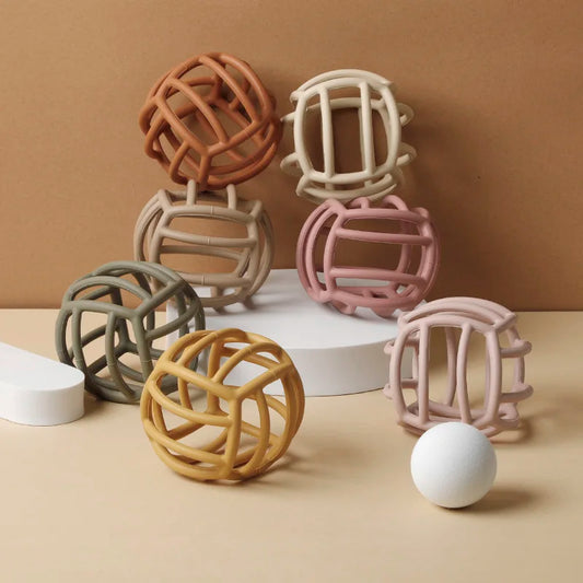 Kidslands® - Balle éveil Bébé en Silicone Souple Sans BPA – Jouet à Mâcher & Accessoire