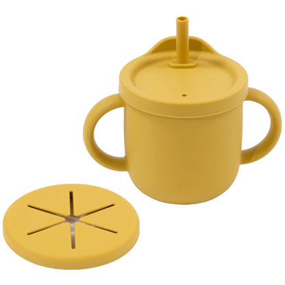 Kidslands® | Gobelet Silicone Multifonction Bébé avec Paille Anti-Fuite – Snack&  Boisson - Sans BPA