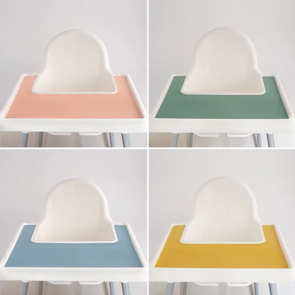 Kidslands® - Tapis de Table pour Chaise Haute en Silicone – Set Repas Bébé Couleur Unie - sans BPA